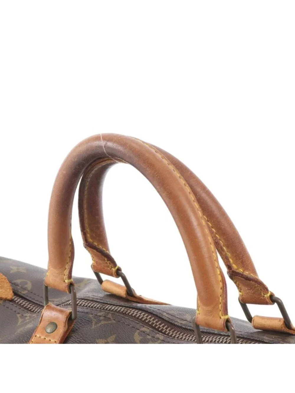 Louis Vuitton Monogram Keepall 50 Leather Boston Bag Tote Carry